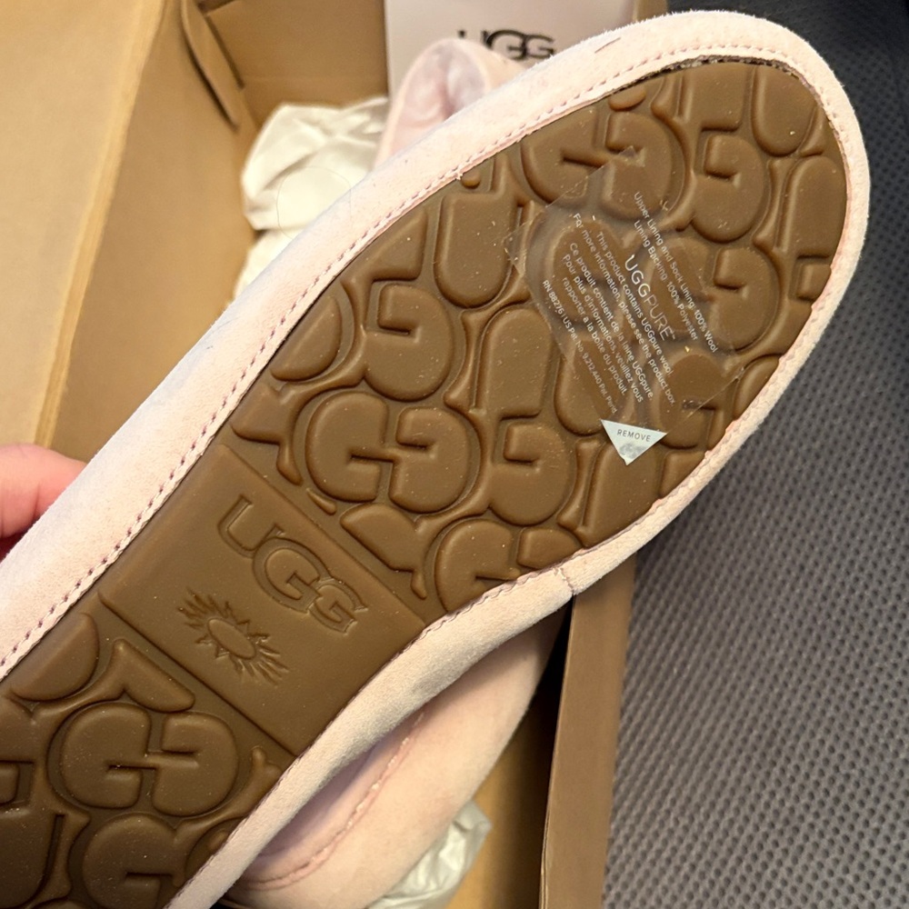 UGG Women's Light Pink Floral Slippers - Picture 4 of 6